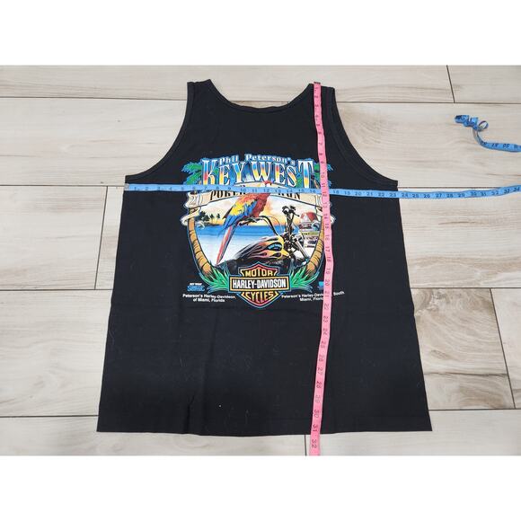 Vtg Harley Davidson Tank Top Key West FL Men's XL Black Biker Motorcycle Y2K - Picture 4 of 4